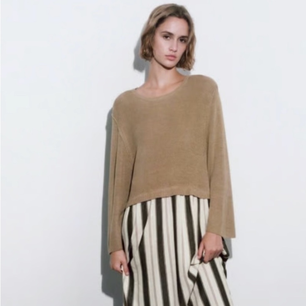 Zara Striped Combination Knit Dress